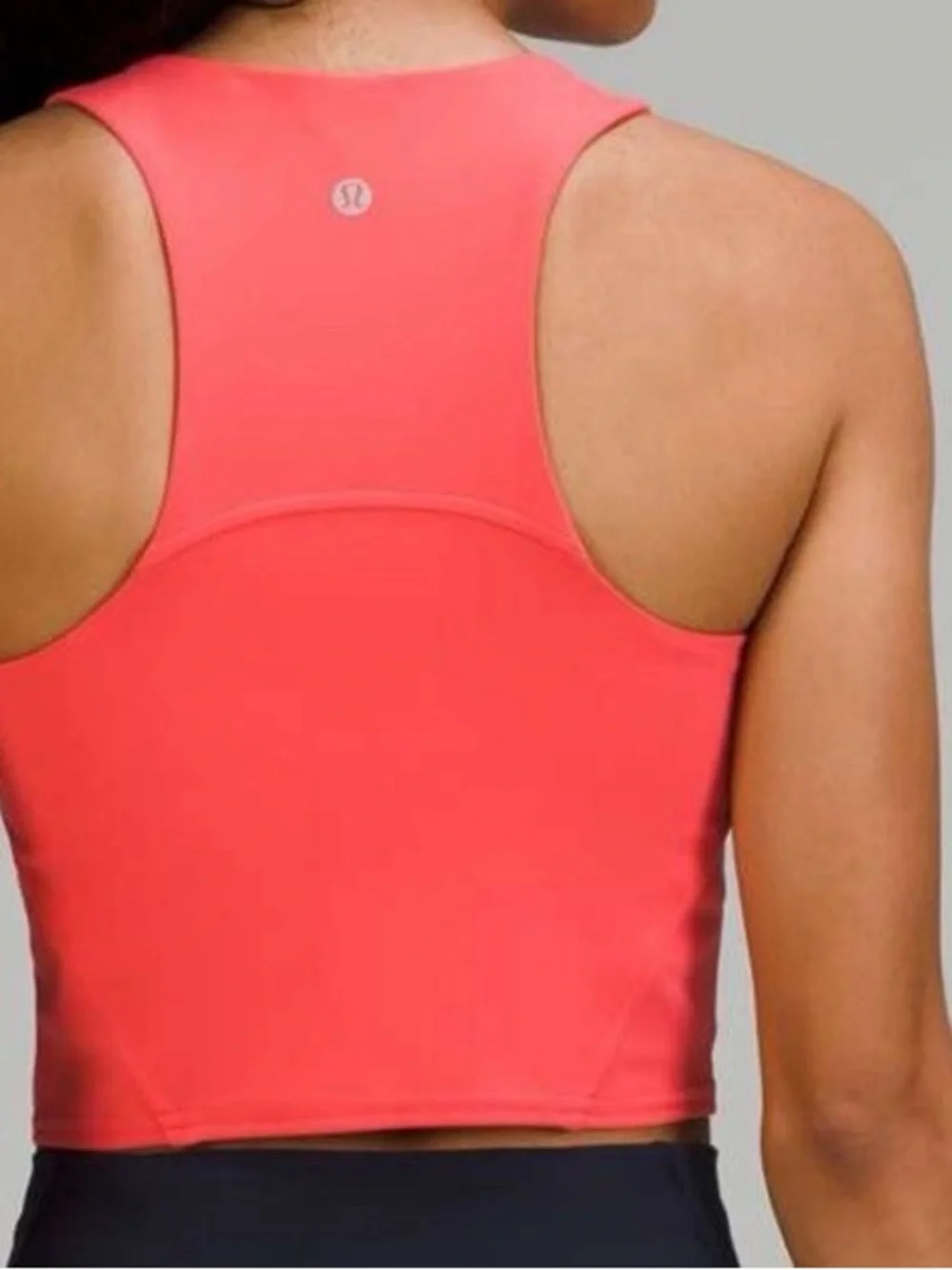 lululemon athletica Women's Racerback Invigorate Crop Tank in Coral